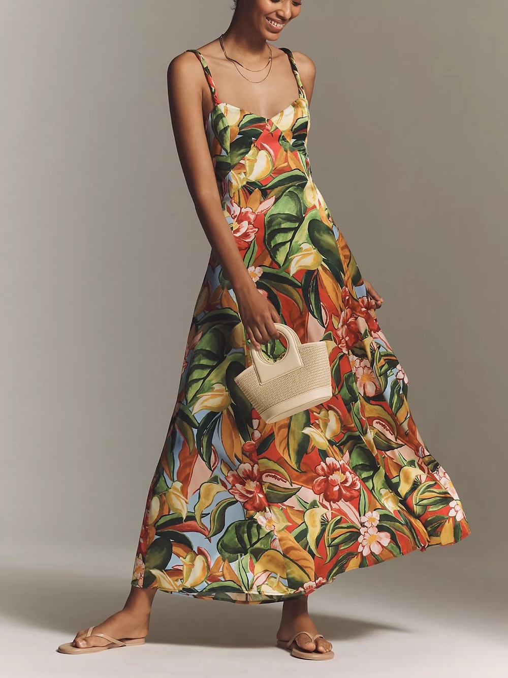 Farm Rio x Anthropologie Sweetheart Maxi Dress